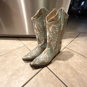 Bodacious Boot with crystals  hand appliqué